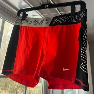 Nike Pro Dri-FIT Red & Black Shorts